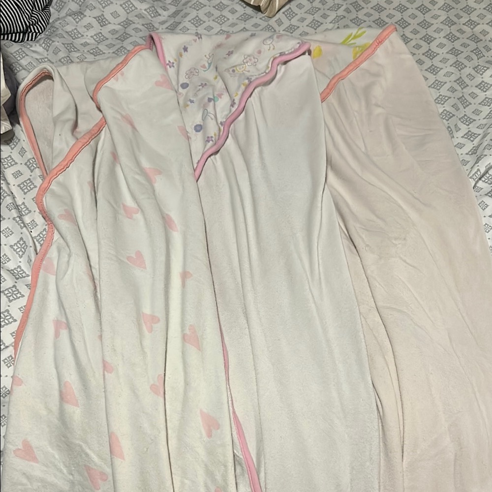 5 Cloud Island Cozy Pink Hooded Baby Towels